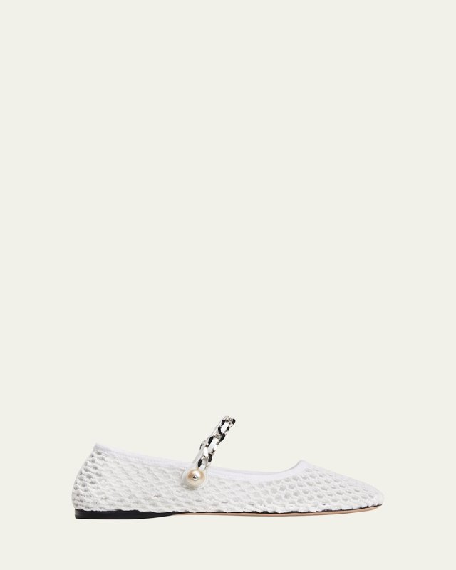 Macrame Mary Jane Chain Ballerina Flats